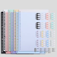 16SHEETS A4 A5 B5 20 Hole Binder Transparent PP Loose-leaf Cover Index Divider Separator Notebook Accessory Stationery useful Note Books Pads