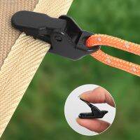 ☌๑ 5/8/10pcs Outdoor Camping Tents Awning Wind Rope Clamp Tarpaulin Crocodile Clip Tighten Tool Tent Accessory Reinforced