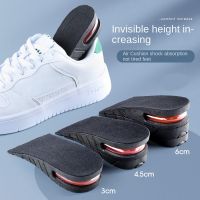 【jw】◐  Palmilhas para Aumentar Altura Homens e Mulheres Almofada Sapatos Elevador Tênis Unisex Inserção de Elevação do Salto Metade 3-6cm