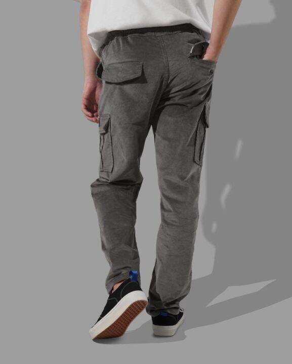 gray cargo trousers