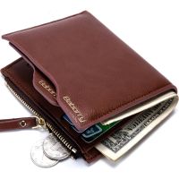 【Layor shop】 Baborry Men Business Cash ID Card Holder RFID Blocking Slim Wallet Coin Purse Card Case Credit Card Wallet Rfid Wallet