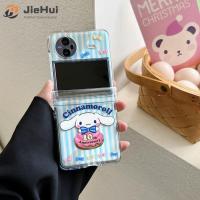 JieHui เหมาะสำหรับ VIVO X flip ชุดสามชิ้นพร้อม Blue STRIPES Jade Gui Dog Fashion Phone Case