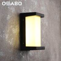 OSABO โคมไฟไฟเฉลียงกลางแจ้งกันน้ำระเบียงสวนแบ็คดรอปเป่าลม LED ภายนอกระเบียงซุ้มไฟเชิงเทียนสำหรับตกแต่งบันได