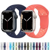 【CC】 Silicone strap band 44mm 40mm 38mm 42mm bracelet 3 4 5 6 belt correa apple watch series 7 45mm 41mm