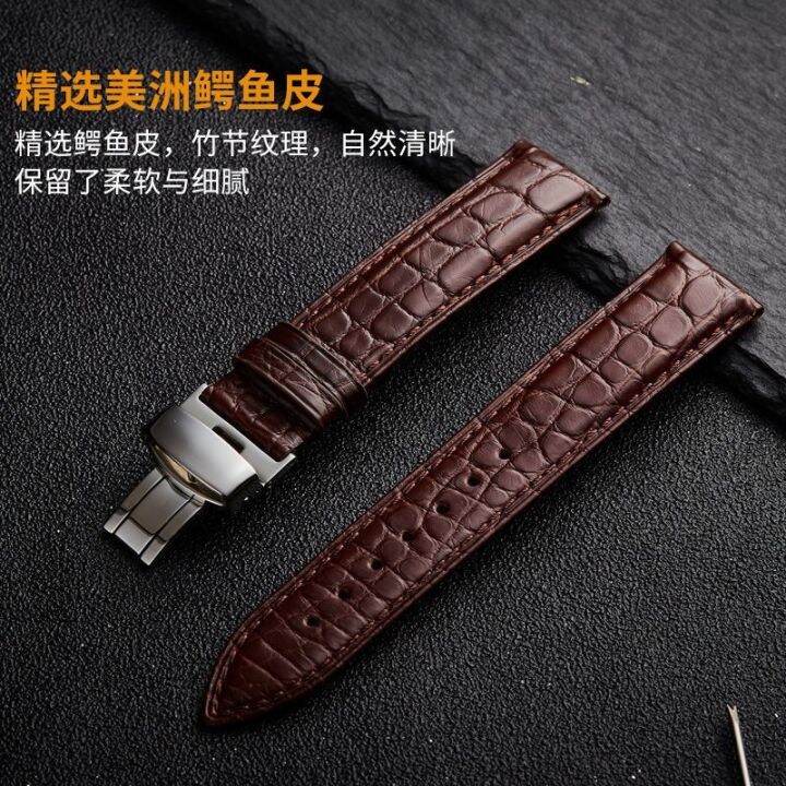 original-top-layer-crocodile-leather-belt-round-grain-strap-men-and-women-butterfly-buckle-pin-watch-chain-mens-high-end