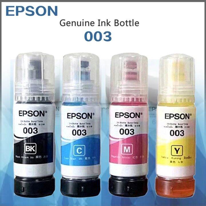 Epson 003 Original Ink Bottles BLACK CMY FOR PRINTER L3110 L3150 L5190