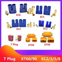 2 / 5 / 10pair XT60 XT90 EC2 EC3 EC5 EC8 t plug battery connector kit male and female Gold Plated Banana Plug for RC partsWires Leads Adapters