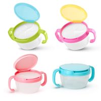 Kids Snack Cup Baby Anti-spill Bowl Spill-proof Baby Double-handle Snack Container Biscuits Bowl Toddler Feeding Bowl