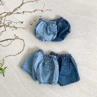 MILANCEL 2022 Summer Baby Clothes Solid Denim Infant Shorts Elastic Waist Toddler Bloomer Korean Casual Clothing