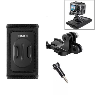 TELESIN Newest Backpack Mount Shoulder Strap Holder ที่รัดกระเป๋ายึดกล้อง GoPro Hero 10 9 8 7 Gopro Max Osmo Action