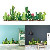 30*90cm Wall Stickers Cactus Green Plant Wall Sticker Decoration Home Self-Adhesive Paper W2G2