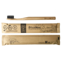 RePlanetMe Bamboo Charcoal Toothbrush Soft Bristles แปรงสีฟันไม้ไผ่ชาร์โคลขนนุ่ม (15 g)