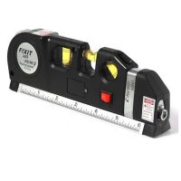 +【‘ Laser Level Horizon Vertical Measure 8FT Aligner Standard And Metric Rulers Multipurpose Measure Level Laser Black