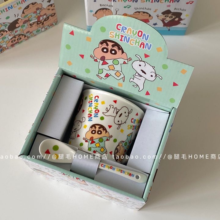 crayon-shinchan-ceramic-mug-cute-cartoon-student-children-water-cup-with-spoon-gift-box-couple-cup-coffee-cup-boutique