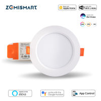 Zemismart WiFi homekit สมาร์ท LED ดาวน์ไลท์2.5 3.5 4นิ้วรอบโคมไฟเพดาน rgbcw หรี่แสงได้ spotligh เปลี่ยน Siri Alexa Home *