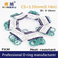 5PCS/lot Green FKM Fluorine Rubber O-rings Seals CS3.55mm ID8/9/10/11/12/13/14/15/16/17/18/19/20*3.55mm Gasket Rings Washer Gas Stove Parts Accessorie