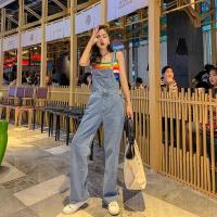 ๑☄  ?Jumsuit Jeans เอี๊ยมยีนส์ขายาว ทรงบอย  เอี๊ยมยีนส์ เอี๊ยม เอี๊ยมเท่ๆ ปุ่มด้านหน้า