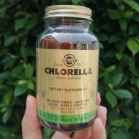 สาหร่ายคลอเรลล่า Chlorella (Broken Cell-Wall) 520 mg 100 Veggie Caps (Solgar®) Green Superfood โปรตีนคุณภาพสูง