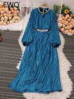 【HOT】♀☈✐ EWQ Dresse Lantern Sleeve Embroidered Flares Long-sleeve Dresses 2023 New 27SN1091