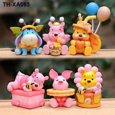winnie the pooh cake blind box hand do family little figurines decorative furnishing articles to send his girlfriend a birthday present