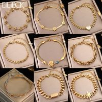 【cc】♕▫❏  EILIECK 316L Gold Color for Chain Bangle Fashion Non-fading Jewelry