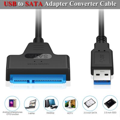 【CW】 20CM USB 3.0 to SATA7 15pin Hard Disk Cable Adapter Converter USB Sata Connectors Cables Support 2.5 Inches SSD HDD Hard Disk