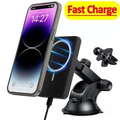 15W Magnetic Wireless Car Charger Air Vent Mount for iPhone 14 13 12 Pro Max Mini Magnet Car Phone Holder Fast Charging Stand