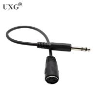 MIDI Din 5-pin female to Monoprice 6.35mm (1/4 inch) male TRS stereo audio extension cable for 30cm best quality MIDI keyboard