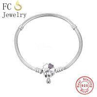 FC Jewelry 925 Sterling Silver Animal Ladybug Primrose Clip celet Fit Charm Bead Snake Chain For Women No nd Logo Berloque