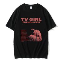 Cults TV French Exit Print Tshirt Men Fashion Casual T Shirt Man 100% Cotton T-shirt Unisex Hip Hop Tees Short Sleeve