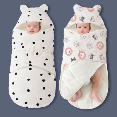 BM ผ้าห่มห่อทารกออกห่อห้องคลอดหนาห่อทารกแรกเกิดผ้าฝ้ายถือผ้าห่มถุงนอนฤดูใบไม้ร่วงและฤดูหนาวทารกแรกเกิด