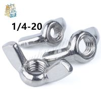 ☎◊☞ 10PCS 1/4-20 5/16-18 American system DIN315 304 Stainless Steel Hand Tighten Nut Butterfly Nut Ingot Wing UNC Nuts