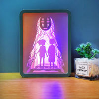 Novelty Paper-Cut Night Light USB Power Mermaid Atmosphere Lamp 3D Paper Carving Art Decoration Lamp for Living Room Bedroom