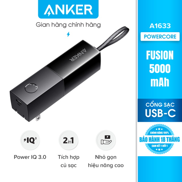 Pin sạc dự phòng Anker PowerCore Fusion 5K 2 trong 1 dung lượng 5000mAh – A1633