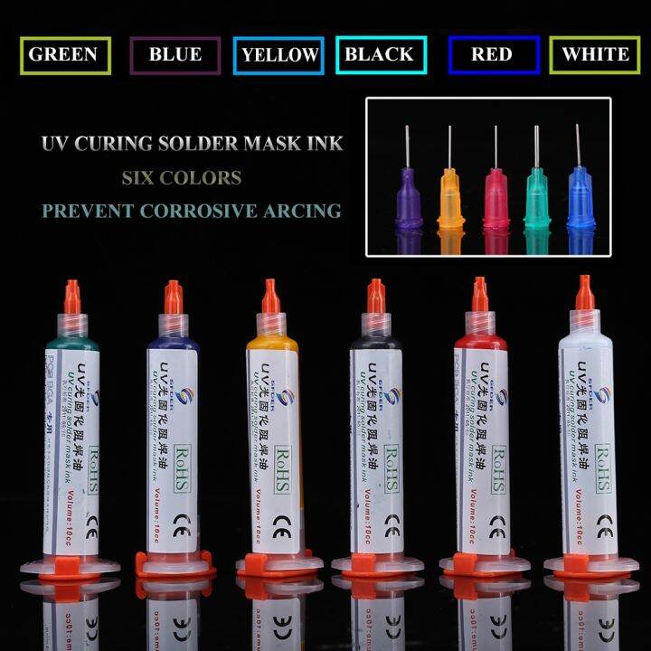 10cc-uv-curing-solder-mask-ink-black-blue-green-red-yellow-white-welding-oil-bga-pcb-paint-prevent-corrosive-arcing