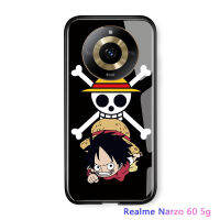 พร้อมเคสโทรศัพท์สำหรับ Realme 11 Pro 5G Realme 11 Pro + 5G Realme 11 5G Realme Narzo 60 5G OPPO Pro Reno10 + 5G Xiaomi Redmi 12หรูหราขอบอะนิเมะ CaseGlossy กระจกนิรภัยกันกระแทกฝาหลังผ้าคลุม