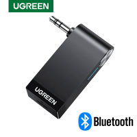 Ugreen aux Bluetooth receiver 3.5mm for car, portable Bluetooth adapter for car, Bluetooth 5.0 for home stereowired headphones