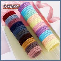 KANNERT 50Pcs/lot ผู้หญิง ผู้หญิง เครื่องประดับผม ไม่มีความเสียหาย ไนลอน กรุบกริบ เชือกผูกผม ยางรัด ที่คาดผมยางยืด