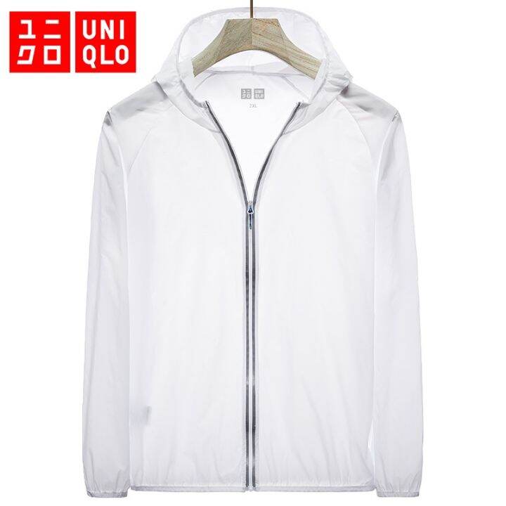 uniqlo-เสื้อกันยูวี-upf50-เสื้อกันแดดชายบางระบายอากาศได้-เสื้อกันแดด-เสื้อแขนยาวมีหมวก-เสื้อกันuv-ระบายอากาศได้ดี