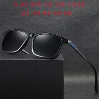 0 -0.5 -0.75 -1.0 To -6.0 Square Miopia Polarized Sunglasses With Degree Vintage TR90 Driving Nearsighted Sun Glasses For Men