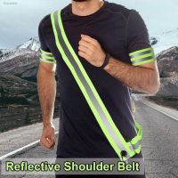 卍●㍿ Reflective Safety Shoulder Belt High Visibility Reflective Elasticated Strip Adjustable Visible Night Safety Reflective Belt