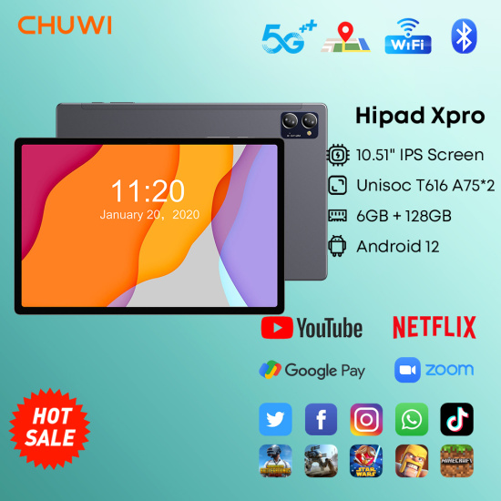 Máy tính bảng chuwi android 12 2023 hipad xpro 10.51 6gb ram 128gb rom - ảnh sản phẩm 1
