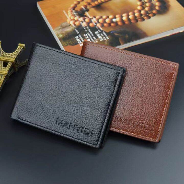 Mens Driver's License Wallet Retro Trifold Short Wallet for Men Soft ...