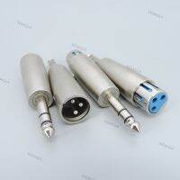 Silver Nickel plated 3 pole stereo 1/4" 6.35mm 6.5 Male to 3Pin XLR male Female Jack Plug Microphone Adapter cable connector a1 WDAG