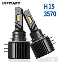 Infitary H15 LED Car Headlights CSP 3570 Bright Lamps Wireless 6000K White Auto Bulbs CANBUS No Error Turbo Lights Kts for Golf Bulbs  LEDs  HIDs