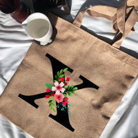 Women Shopping Bags Letter Pattern Series Shoulder Bag Fashion Handbag Canvas Tote Bag High Capacity Student Shoulder Bag