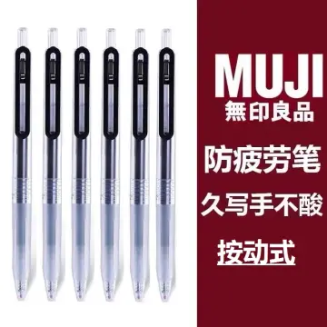 10 Pack - MUJI Gel Ink 5mm Ballpoint Pen Type 0.5 BLACK (M042)