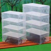 10 x Clear Plastic Shoe Storage Transparent Stackable Organizer Box