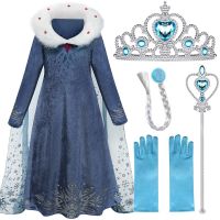 ZZOOI New Girls Elsa Princess Dress Children Party Cosplay Costume Girls Clothing Snow Queen Christmas Birthday Kids Dress For Girls