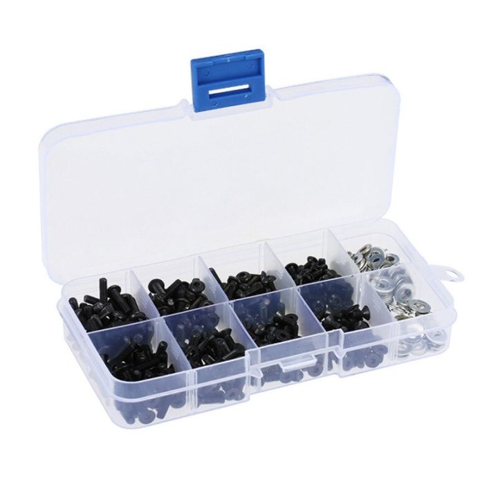 180pcs-m3-6-8-10-12-carbon-steel-screws-box-set-for-hsp-parts-1-10-remote-control-rc-car-parts-keycap-set-nails-screws-fasteners